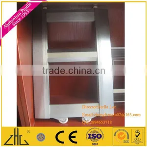 Wow!! Satin Brushed Anodized Sliding Door Aluminum Extrusion Manufacturer/ Sliding Door Wardrobe Sliding Door Profile Aluminum thumbnail-1