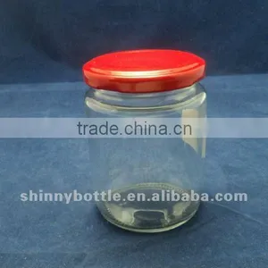 Food Jar With Red Metal Lid thumbnail-1