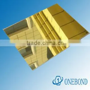 Gold Mirror Aluminum Composite Panel thumbnail-1