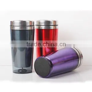 Daily Use Stainless Steel Coffee Mug With Plastic Outer thumbnail-3