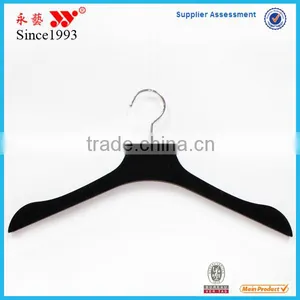 Black Thin Flocking Dress Plastic Hanger thumbnail-1