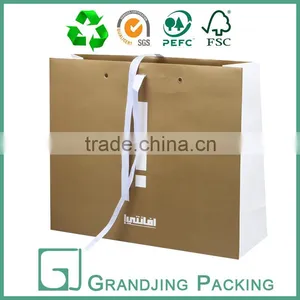 Fashion Famous Brand Paper Bag With Ribbon Handle thumbnail-1
