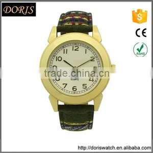 New Alloy Case Design Painting Leather Strap Wristwatch Less Cost thumbnail-1