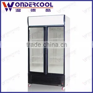 688L Soft Drink Commercial Used Vertical Double Door Display Coolers thumbnail-1
