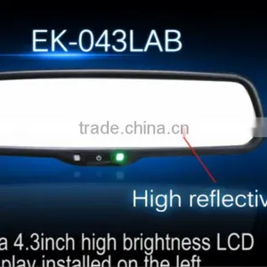 Ek-043lab4.3 Inch Lcd Rearview Mirror Bluetooth Handsfree Car Kit ,bluetooth Reverse Camera Rearview Mirro,Iphone SIRI -Android thumbnail-4