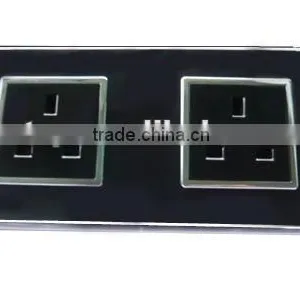 Catry Double Unswitched UK Socket ,glass Panel uk Socket thumbnail-1
