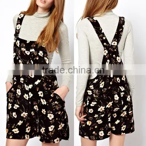 Dungaree Printed Clothing Spaghetti Strap Casual Dress thumbnail-1