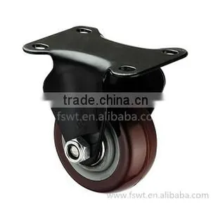 Double Bearing Swivel Plate 75mm Polyurethane Trolley Industrial Casters thumbnail-3
