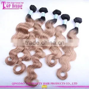 Drop Shipping Service China Wholesale Ombre Hair Extension 100% Unprocessed Brazilian Ombre Hair Weave thumbnail-1