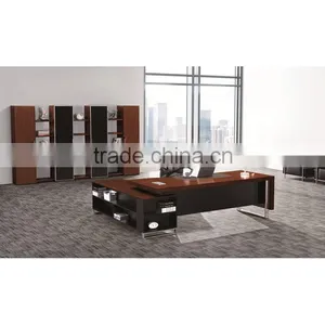 Latest Office Table Designs Wooden L-shape Office Table thumbnail-1
