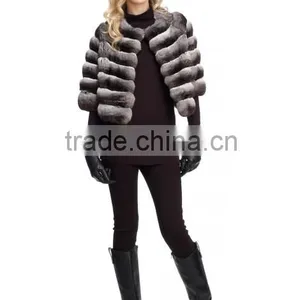 2015 Winter Genuine Rex Rabbit Fur Coat RR01 thumbnail-1