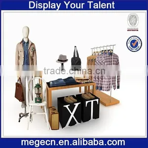 Garment Shop Promotional Furniture Glass Gondola Clothing Fixture thumbnail-1