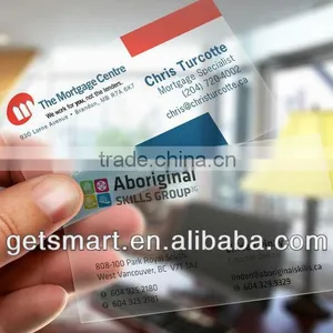 Nice Standard Size 85.5*54mm Printing Transparent Plastic Business Cards thumbnail-1