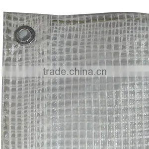150 Gram Grid Type Transparent and White Color Plastic Tarpaulin thumbnail-1