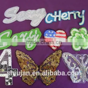 Different Kinds Sequin Embroidered Alphabet Patch thumbnail-1