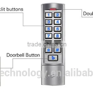 Bright in Night Backlights Digital Keypad Access Control thumbnail-6