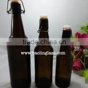 330ml 500ml 1000ml Amber Swing Top Beer Bottles thumbnail-1