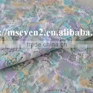 Beautiful Colorful African Lace Trimming Elastic Tulle Fabric 100% Nylon Lace thumbnail-3