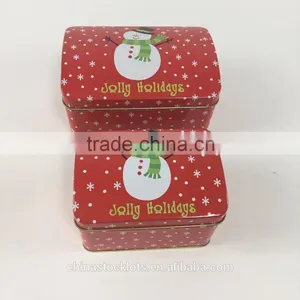 2017 New Design Christmas Printing Tin Gift Box Can 2pc Set thumbnail-1