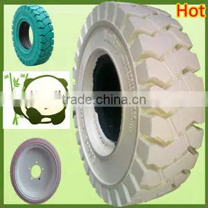 China Manufactur Solid Coloured Car Tires Tyres for Electric Forklift thumbnail-1