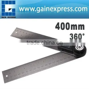2in1 Digital Angle Finder Meter/ Protractor Stainless Steel With Moving Blade Ruler 360 Degree 400mm 0~999.9 Degree Range thumbnail-1