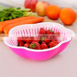 Fruit And Vegetable Drainer Basket With Lid , Plastic Drain Basket thumbnail-5