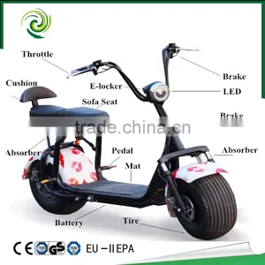 60V 12AH 1000 Watt Urban Electric Scooter Halley Mobility Scooter thumbnail-4