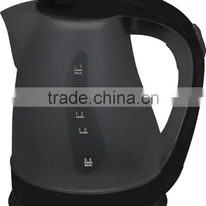 Durable Black Plastic Electric Kettle 1.7L thumbnail-1