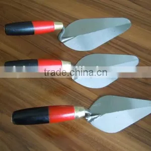 7" 8"one Piece Forged Bricklaying Trowel With Wooden Handle (black and Red) With Tail Button thumbnail-4