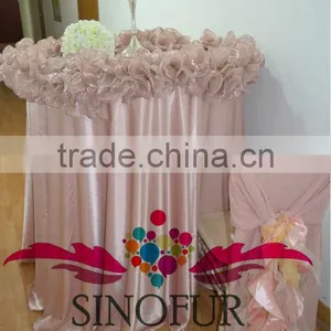 Ruffled Table Skirt Table Cloth for Wedding thumbnail-1