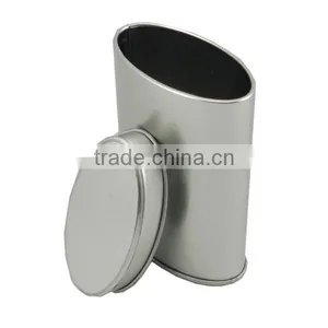 Chinese Factory Customized Unique Empty Oval Airtight Coffee Tin Box thumbnail-1