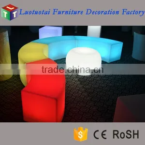 Plastic Rotating Wireless Illuminated Led Cube Chair thumbnail-5