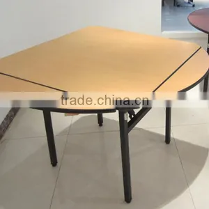 Hot Sale PVC Covered Plywood Square/Round Folding BanquetTable QZ6008 thumbnail-3