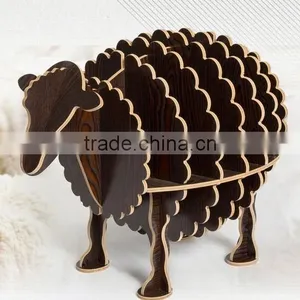 Art Deco Furniture Lovely Sheep Wood Shelf New Bookshelf Modern Design thumbnail-1