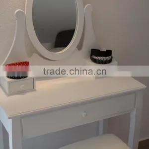 Durable Powder Coating Frame Mirrored Dresser Wholesale Wooden Carving Dressing Table Designs Antique Vanity Dresser With Mirror thumbnail-5