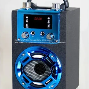 Portable Karaoke Wooden Bluetooth Speaker Box thumbnail-1