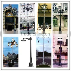 Galvanized Pole Anchor Street Light Pole Yard Lamp Post thumbnail-4