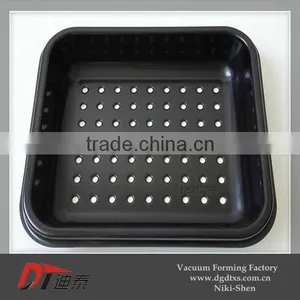 ABS of Square Perforate Plastic Serving Tray by Vacuum Forming thumbnail-1