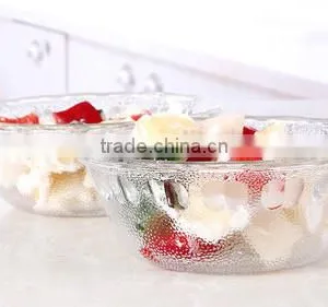Apple Design Set 5 Engraving Large Cleat Decorative Glass Salad Bowls thumbnail-1