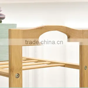 Factory Price Wholesale 4 Tier Practical Promotion Wooden Shoe Rack thumbnail-2