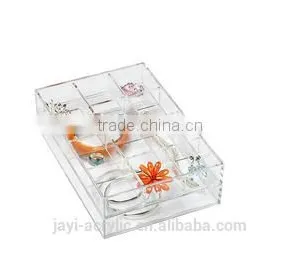 Crystal Small Stacking Acrylic Organizer Storage Tray Great for Cosmetics Jewelry Makeup thumbnail-1