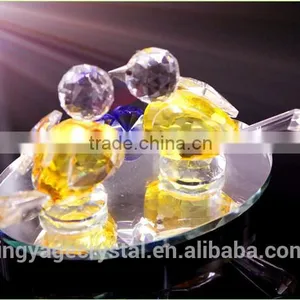 Customized Logo Promotional Irish Crystal Photo Double Birds Model Gifts thumbnail-2