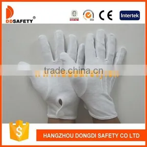 DDSAFETY Hot Sale 100% Bleach Cotton Interlock Gloves With A Plastic Buckle thumbnail-1