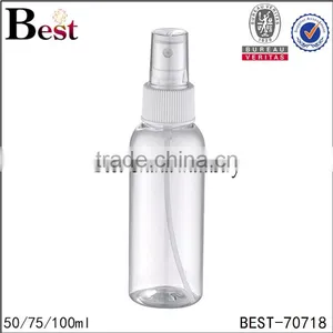Cosmetic Package 50ml Plastic Spray Bottle Clear Round 50ml Plastic Spray Bottle Plastic Bottles thumbnail-6