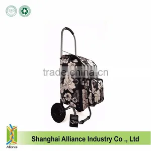 Zebra Pattern 20 Wheeled Rolling Shopping Tote Bag With Retractable Handle thumbnail-4