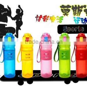 OEM Stock Factory Wholesale Different Color Refillable Bpa Free Round PCTG Sport 420ml 600nl Sport Bottle Plastic Water Bottle thumbnail-1