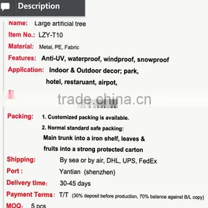 Made in China Wholesale Artificial Tree and Wedding Wishing Tree thumbnail-2