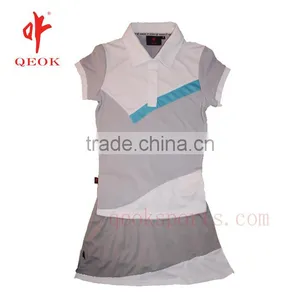 Ladies OEM Hockey Wear ,quick Dry Golf Shirt With Skort , Tennis Wear thumbnail-1