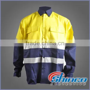 Eco Friendly Flame Retardant High Visibility Shirts Wholesale for Mining Workwear thumbnail-1