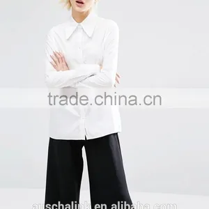 Best Selling Ladies Organic Cotton Office Shirts OEM Service thumbnail-1